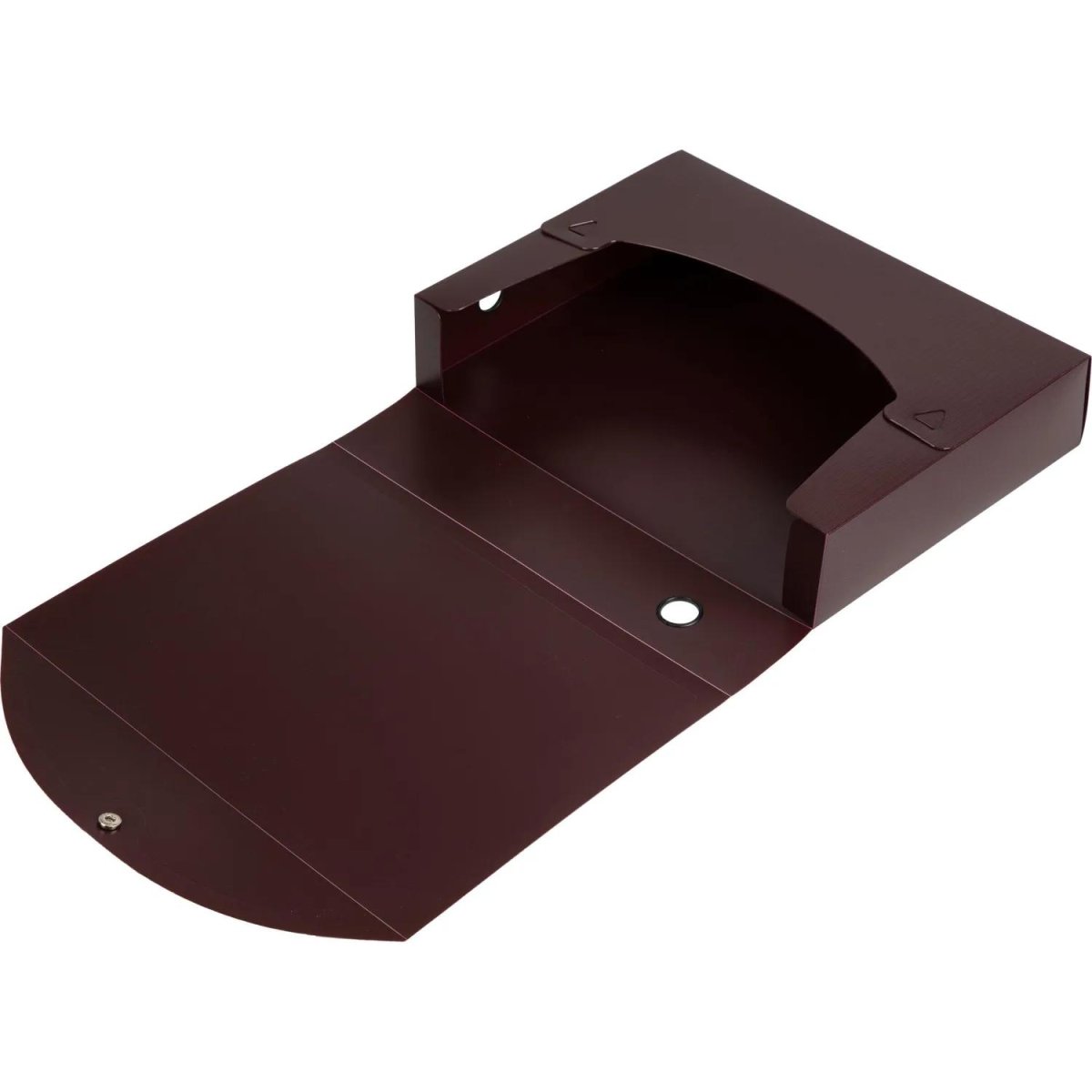 Короб архивный на кнопке Attache  120 мм пластик,бордовый полоска