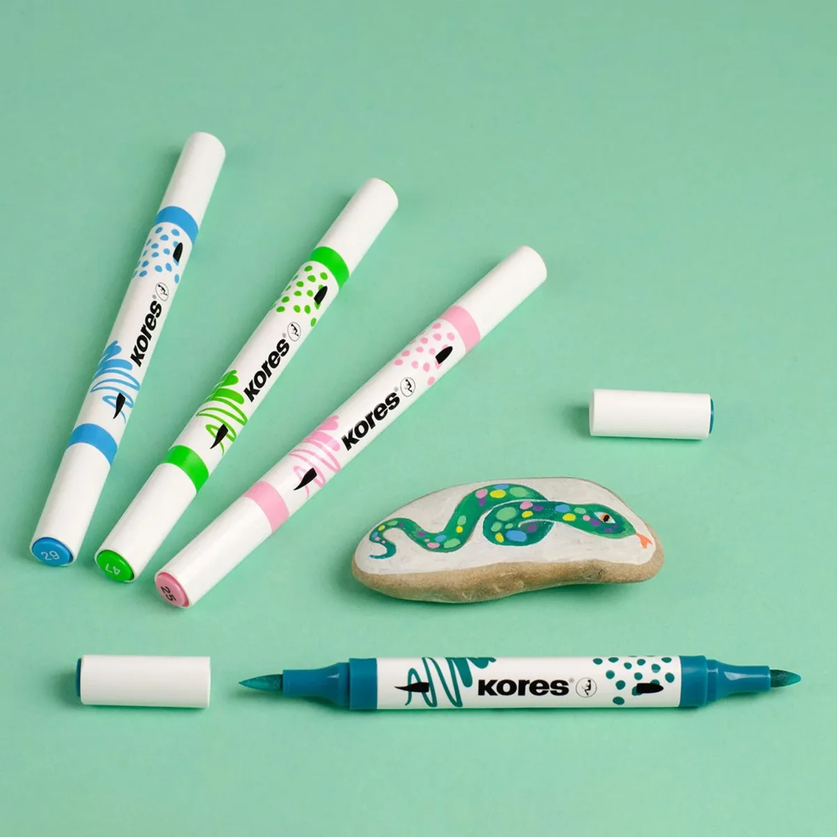 Набор маркеров Kreative Markers Acrylic duo tip пластиковый бокс 12цв,23121