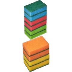 Губки для мытья посуды Luscan Мини 80х50х26мм 10 шт/уп