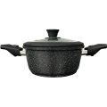Кастрюля 3,3 л. с крышкой и съемными ручками Panairo Harfe Black