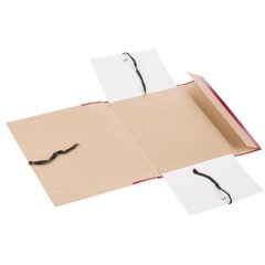 Папка архивная 50мм крафт/бумвинил 4 завязки, бордовая