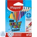 Карандаши цветные Maped COLOR'PEPS STRONG MINI 3хгр,пластик,12цв/наб,862812