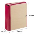 Папка архивная 100мм крафт/бумвинил 4 завязки, бордовая