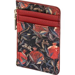 Картхолдер на молнии  flora.гранат, 11.5 x 0,7 x 7,5 см 14-096/03