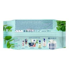 Салфетки влажные освежающие AURA big-pack с крышкой 120шт/уп