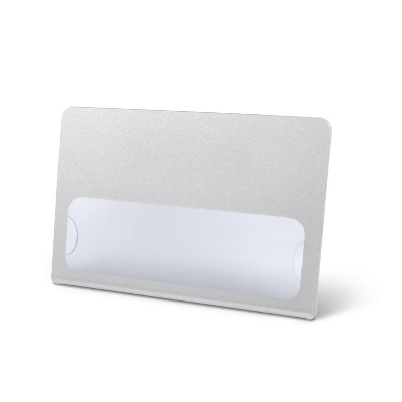 Бейдж с окном для сменной информации магнит,90x60мм серебрист