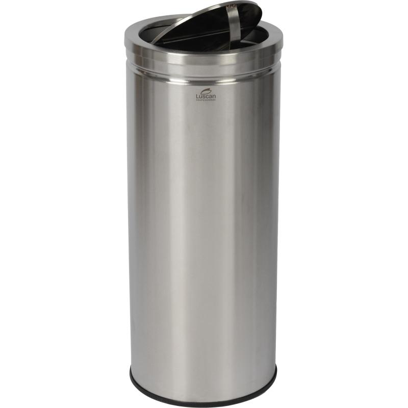 Ведро мусорное (урна) с качающ.крышкой нерж.сталь Luscan Professional 30л