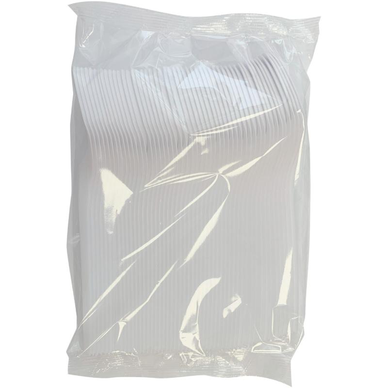 Ложка одноразовая столовая белая ПП 165 мм 50шт/уп