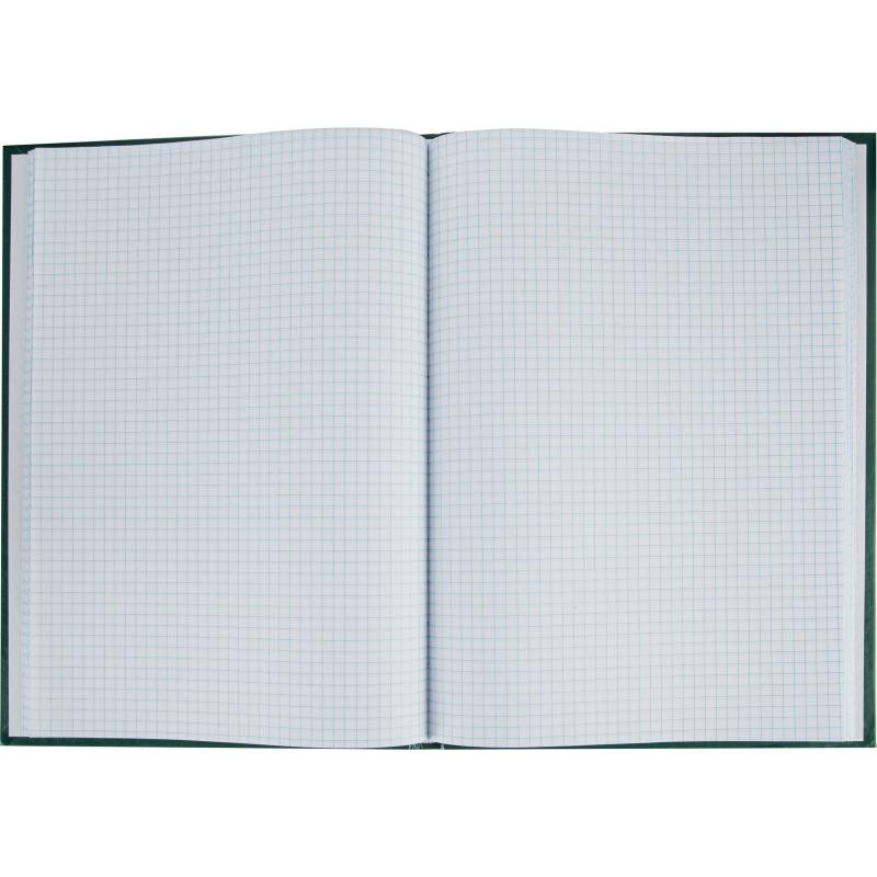 Книга учета Attache А4 96л в клетку блок офсет, бумвинил зеленый