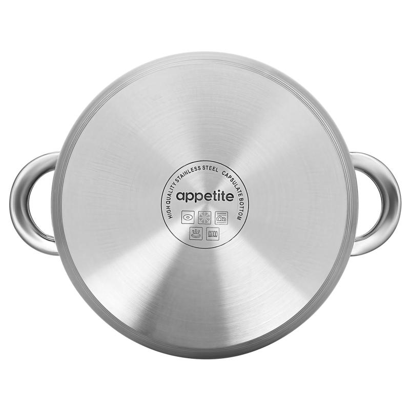 Кастрюля нерж Rondy 5,0л , D=23,5cм, SH07503