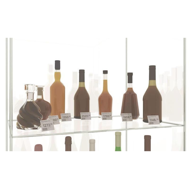 Ценникодержатель настольный д/инф.и L-образный 80x60мм, горизонт.,20шт/уп.