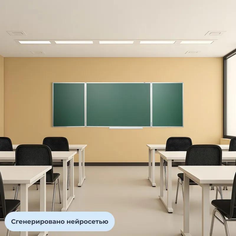 Доска магнитно-меловая Выбор Есть 100х250см 3-секц