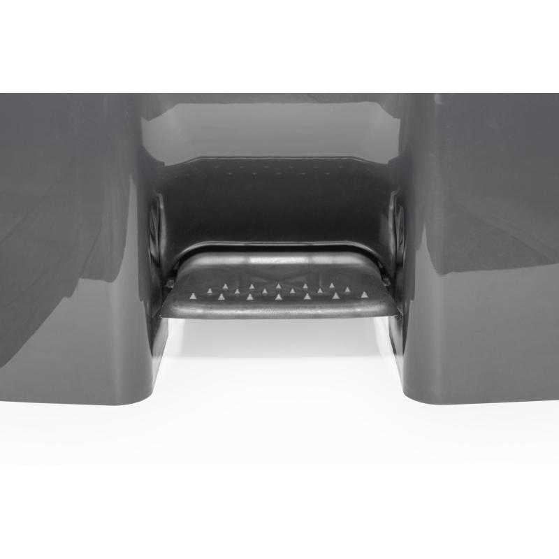 Контейнер-бак мусорный 110 л пластиковый на 2-х колесах с крышкой, серый