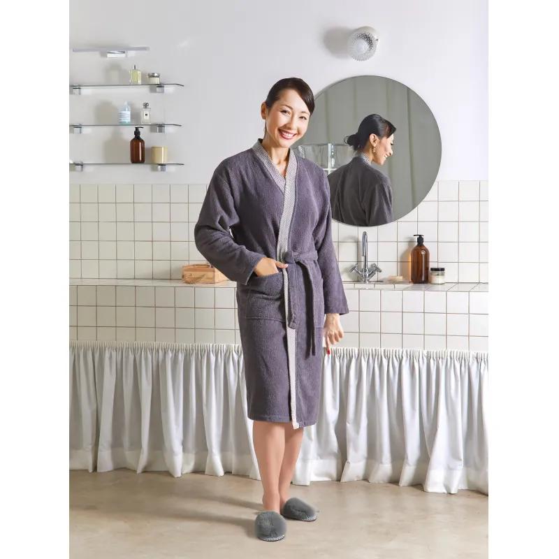 Халат Махровый Мужской  DELRAY Кимоно антрацит, L-XL, 300 гр/м2