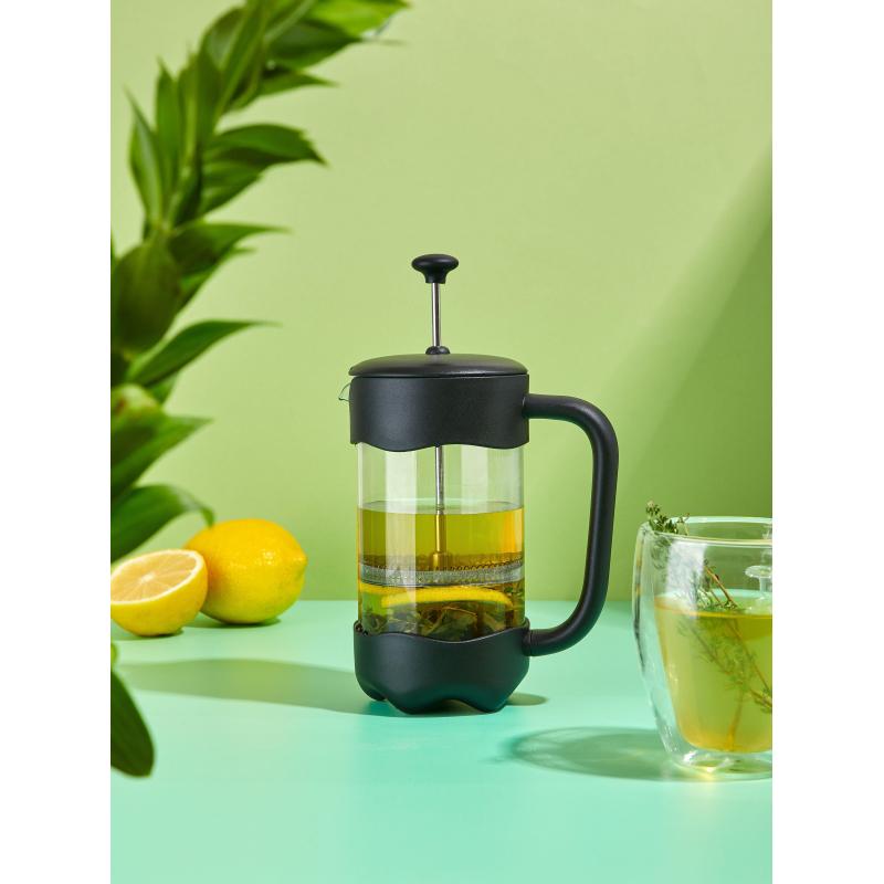 Френч-пресс 600мл Пуритама боросил.стекло, пластик ручка (B094)