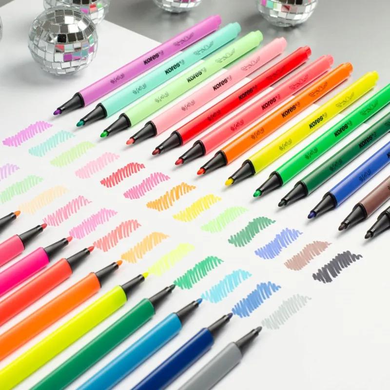 Фломастеры K-BEATS наб 26цв в коробке,пастель,неон.цв