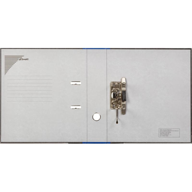 Папка-регистратор Комус мрамор.карт 75мм син кореш,бума/бум,карм.кор,мет.уг