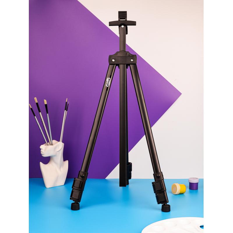 Мольберт металлический Комус Арт переносной, 94x168x89 см, с чехлом