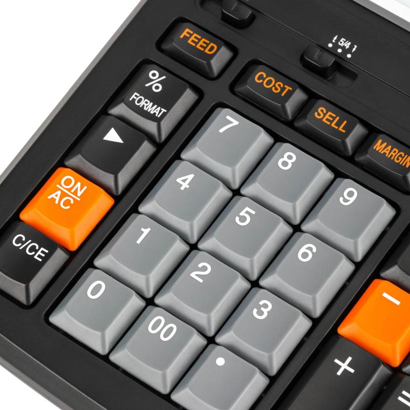 Калькулятор печатающий Deli EM121-EU,12-разряд, 172x203x55мм, черный