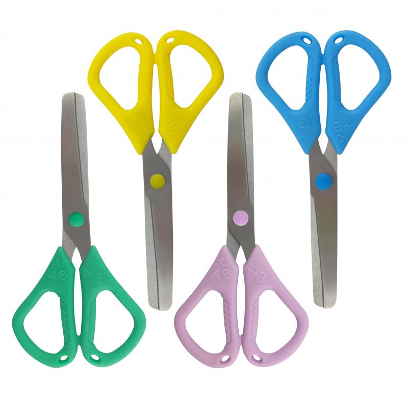 Ножницы детские Kores ABC,120мм,с пластиковыми ручками,тупоконечные,ассорти