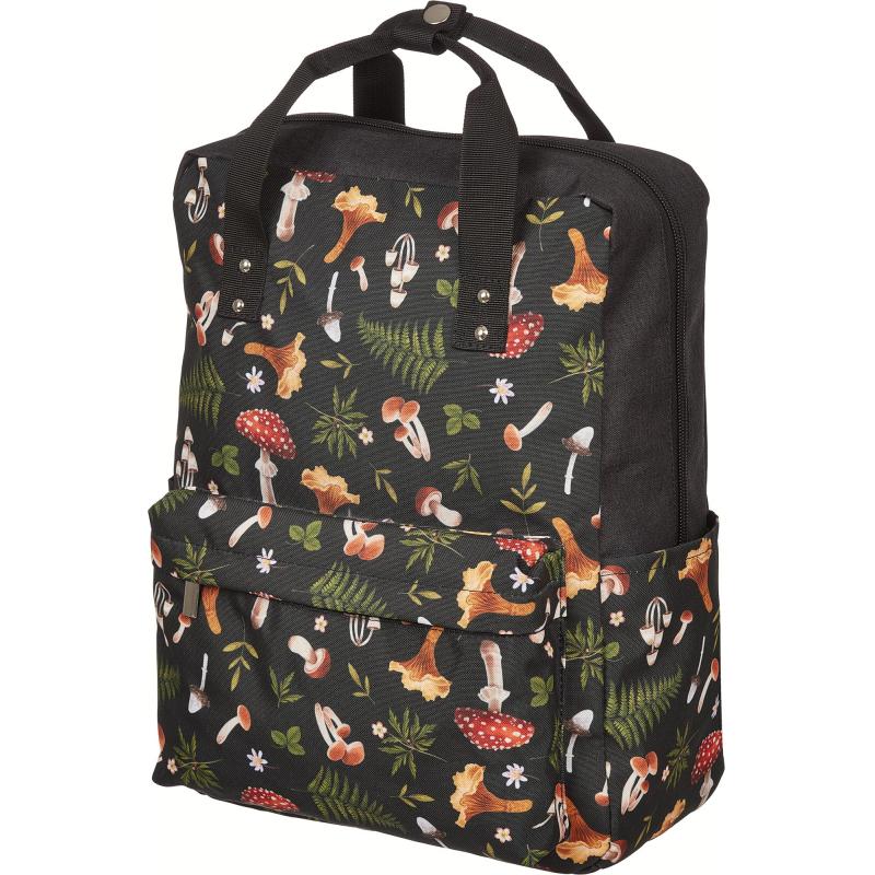 Рюкзак Квадро Грибы, темный, 1 отд., 3 кармана,37х28х13