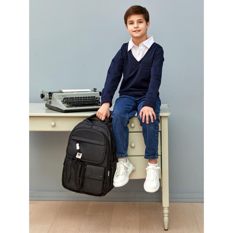 Рюкзак Комус Класс Черный moon, 2 отделения  31.5x15x46