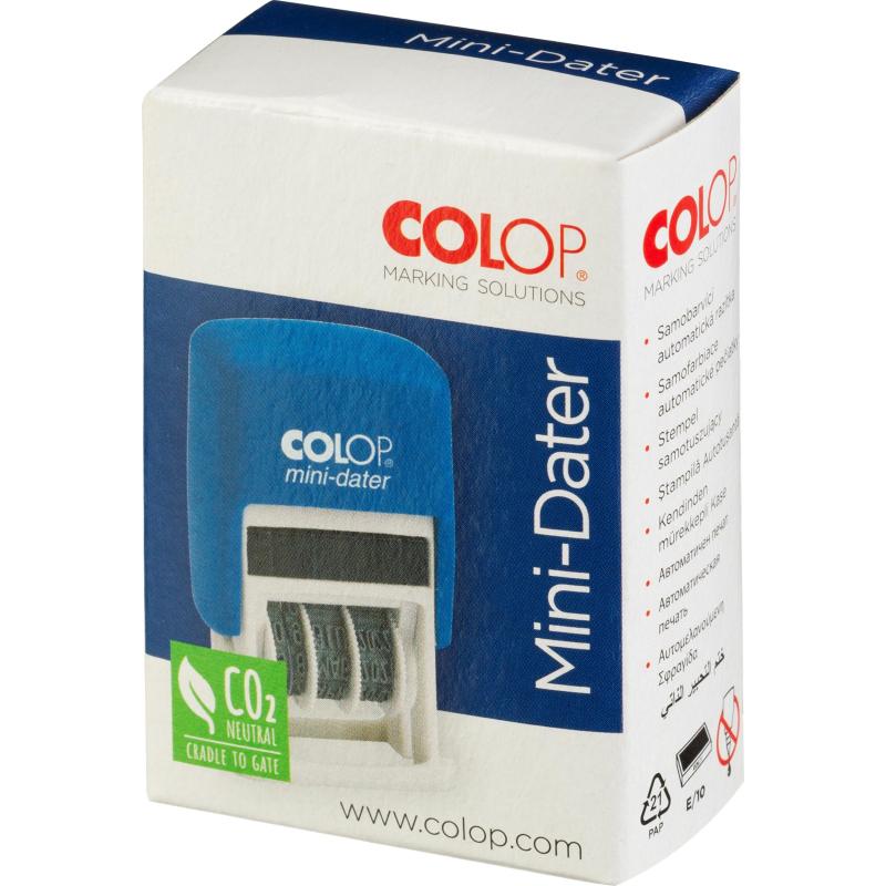 Датер автоматический Colop Мини S120/SD шрифт 3,8 мм с сокр.датой цифр
