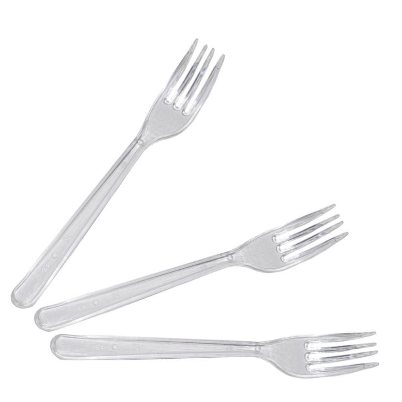 Вилка одноразовая прозрачная, 18 см, ПС 2000шт./кор