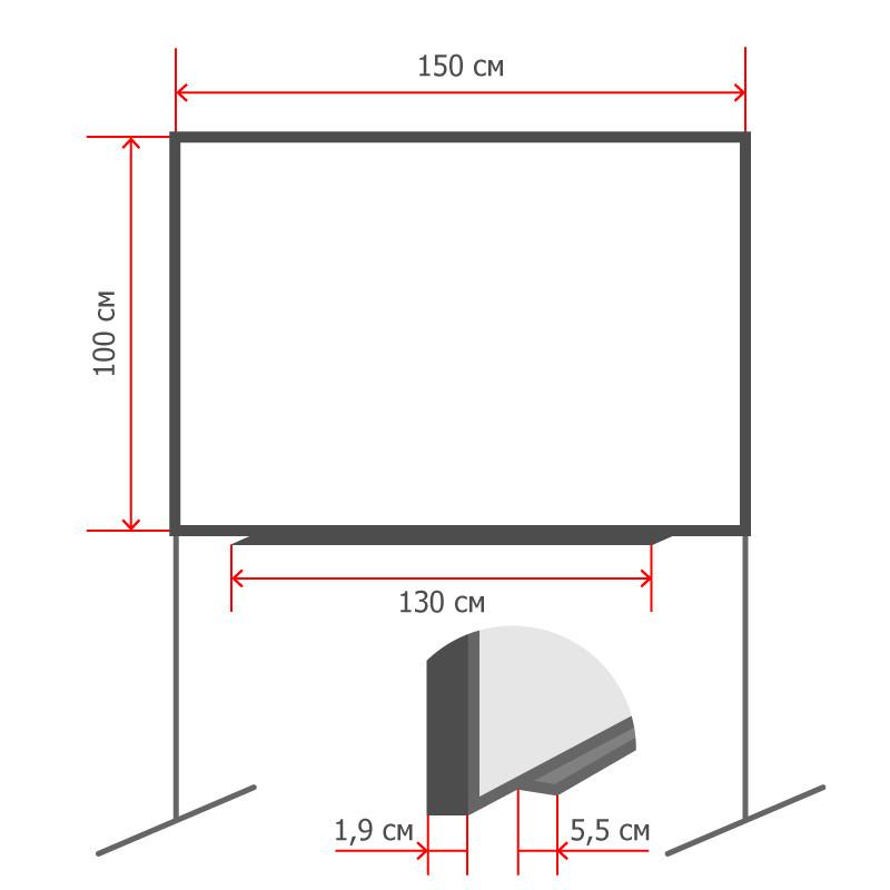 Доска меловая магнитная-зелен/маркерн-белая Attache Twist 100х150вращ.мобил