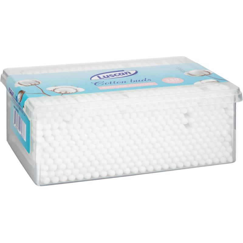 Палочки ватные Luscan   пластик. моноблок 350шт/уп