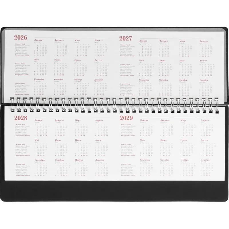 Планинг датированный 2026 ГР. VELVET черный 3-365/04