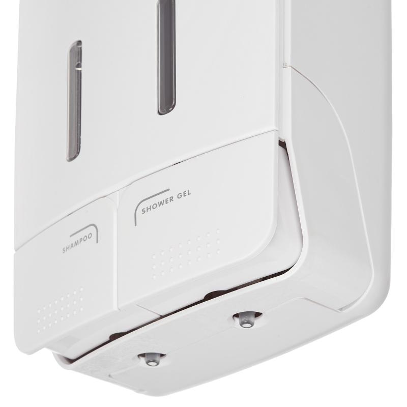 Дозатор для жидкого мыла Luscan Professional Etalon 2x550мл белый