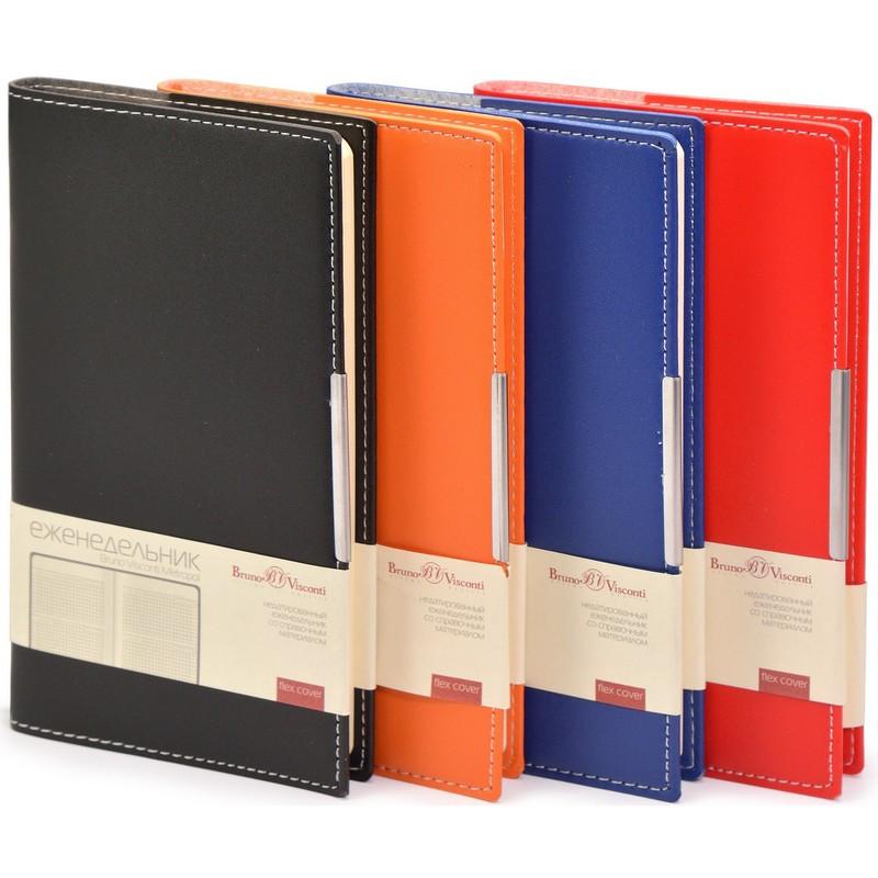 Еженедельник недатированный красный А6  METROPOL, 3-492/02