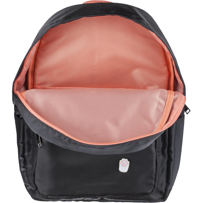 Рюкзак черный эмблема Кошечка