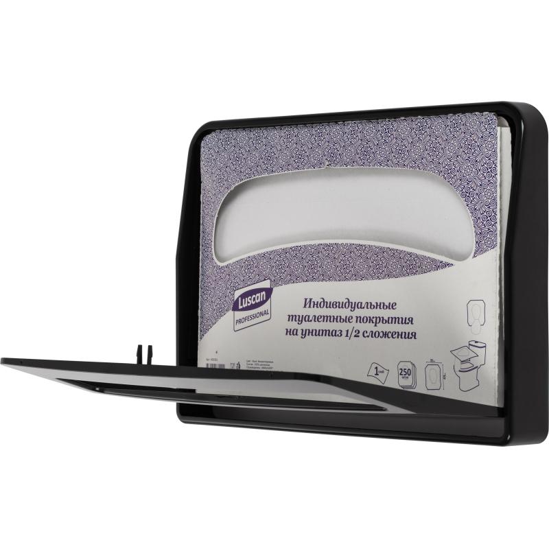 Диспенсер для покрытий на унитаз Luscan Prof Etalon черный VX781