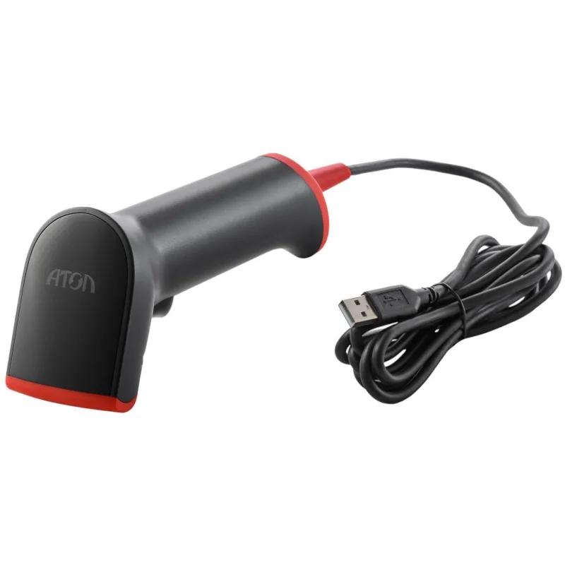 Сканер штрих-кода АТОЛ Impulse 12 (2D, серый, USB, c подставкой)