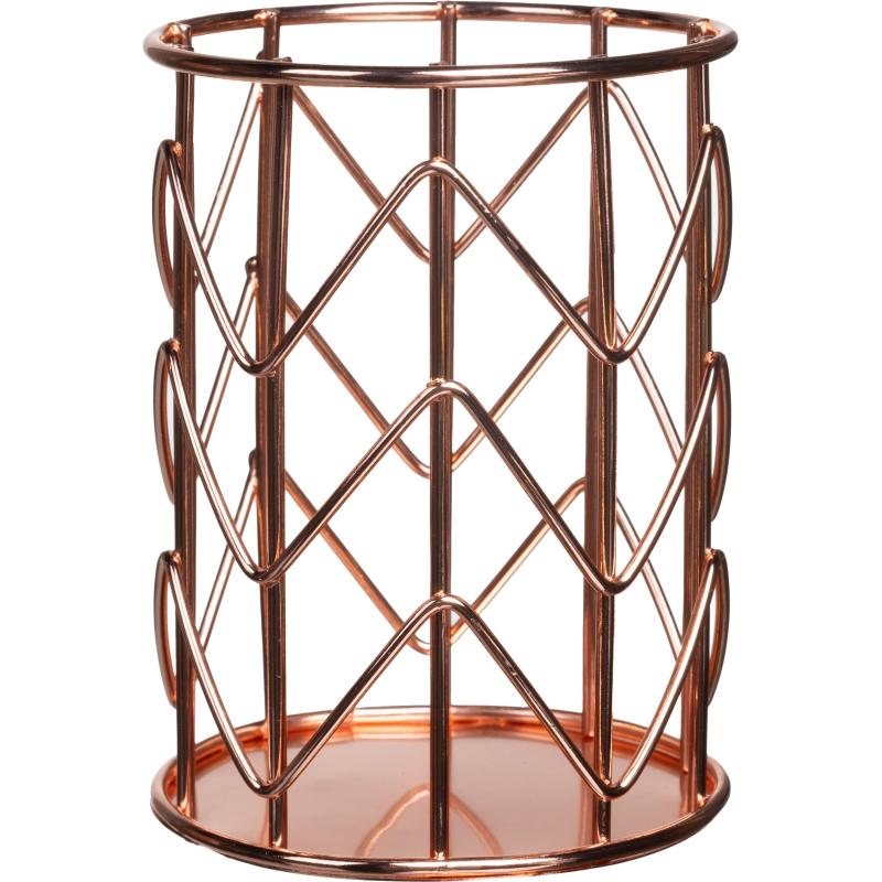 Подставка-стакан для письм принадлежн. Attache роз.золото 80x100мм металл