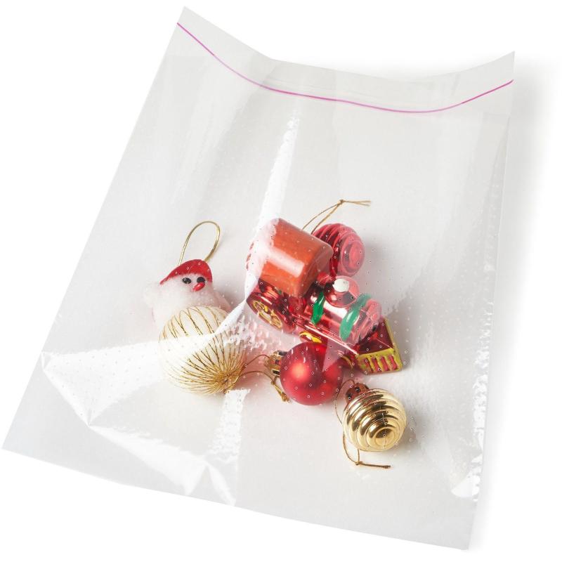 Пакет БОПП 200х200мм+40 клапан со скотчем 25мкм с перфорацией 100шт/уп