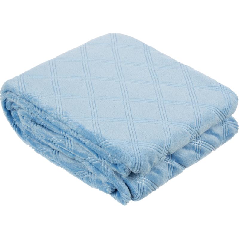 Плед микрофибра Luscan, фактура синий 200х220