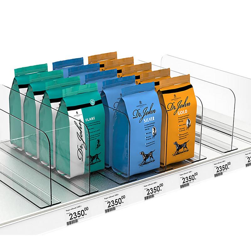 Разделитель пластик. Выс. 150 мм на Т-основ.DIVT-150, длина 380мм 20 шт/кор