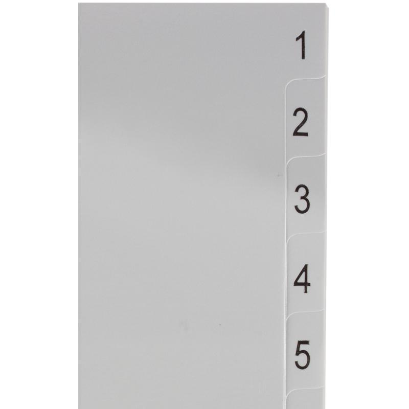 Разделитель листов 12л. цифровые пластик.Комус