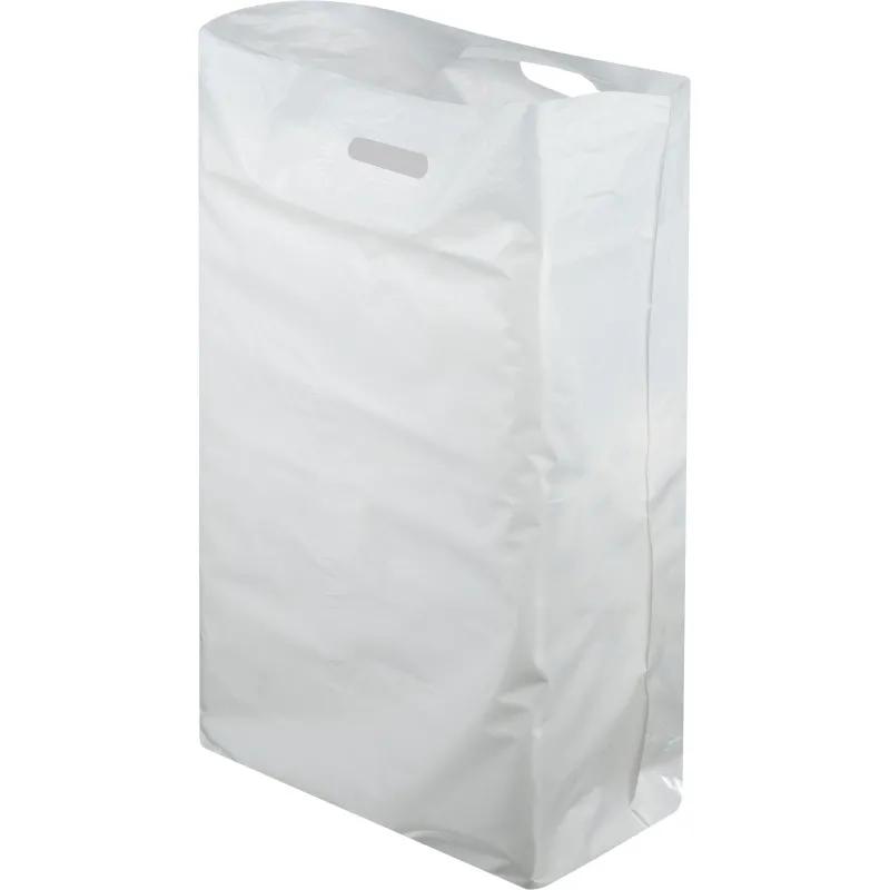 Пакет с вырубными ручками 30х40 см, 70 мкм, белый, 100 шт/уп