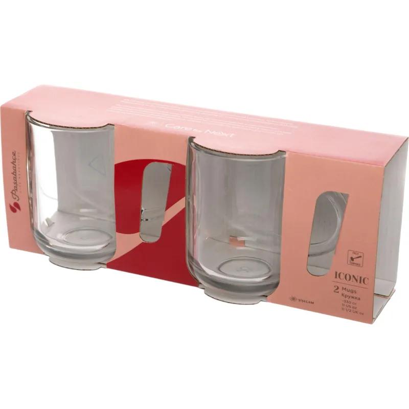 Набор кружек закал.АЙКОНИК 330 мл, стекло, 2шт