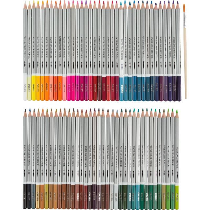 Карандаши акварельные Deli липа 72 цв/наб мет.кор. 6524