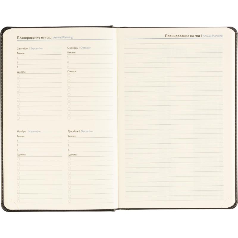 Ежедневник недатированный Attache А5, 160л, 138x213мм под кожу, черный