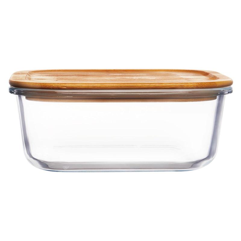 Контейнер стекл квадр 1230мл бамб/кр Studio TM Appetite