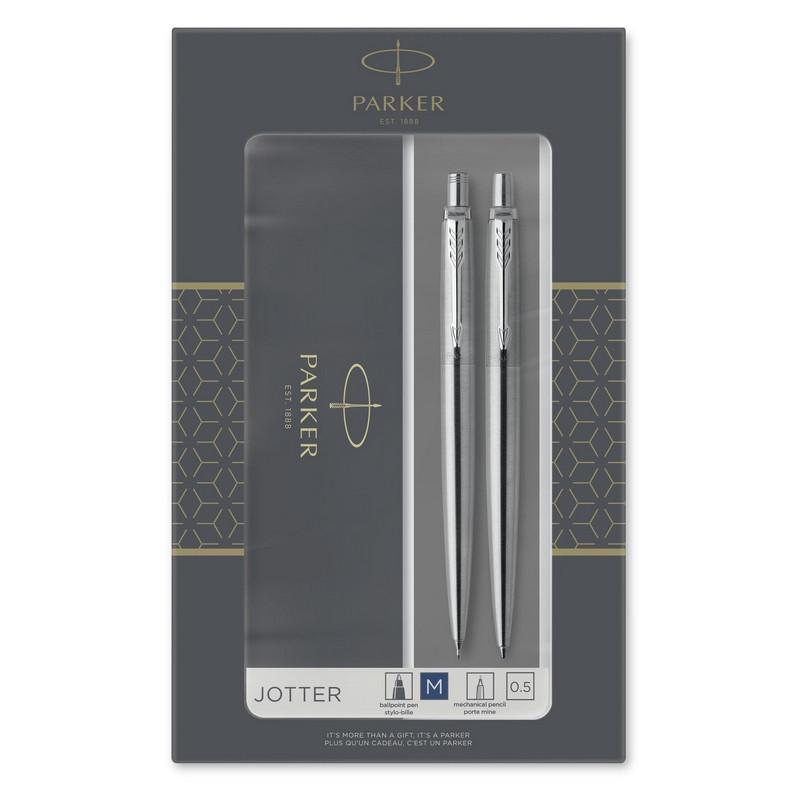 Набор пишущих принадл. PARKER Jotter Stainless Steel шар.ручка+кар,2093256