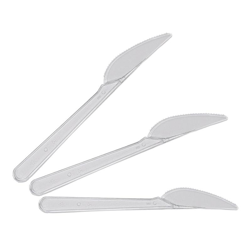 Нож одноразовый прозрачный, 18 см, ПС 2000шт./кор