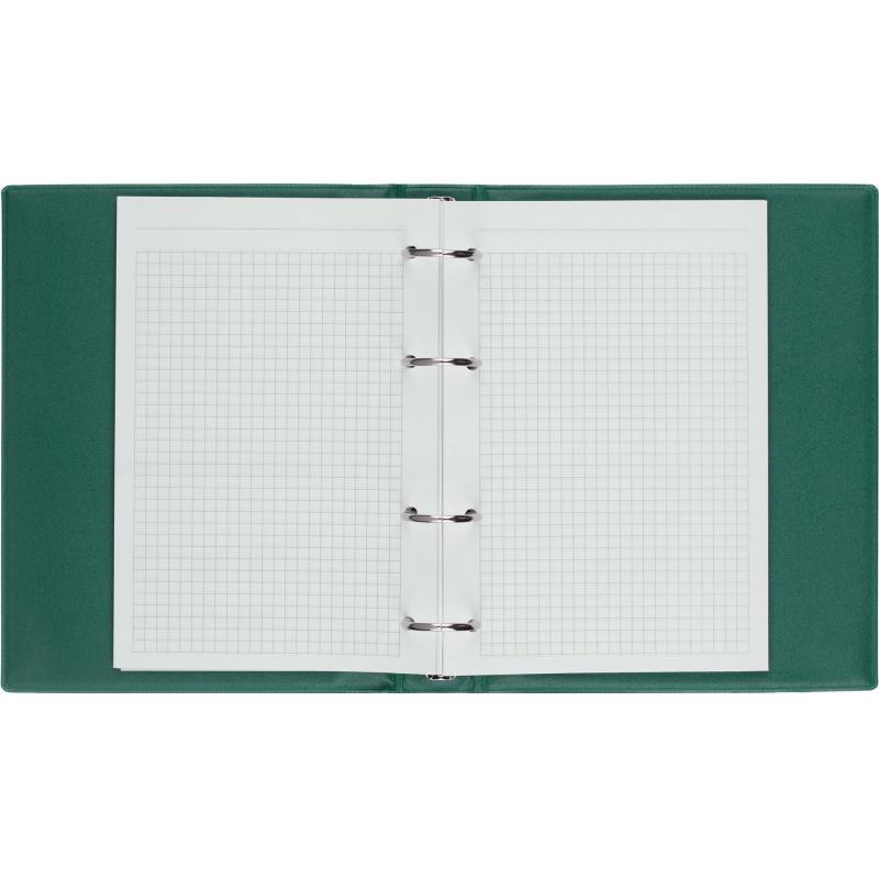 Бизнес-тетрадь А5 240л  ATTACHE, на кольцах,зеленый, обложка ПВХ
