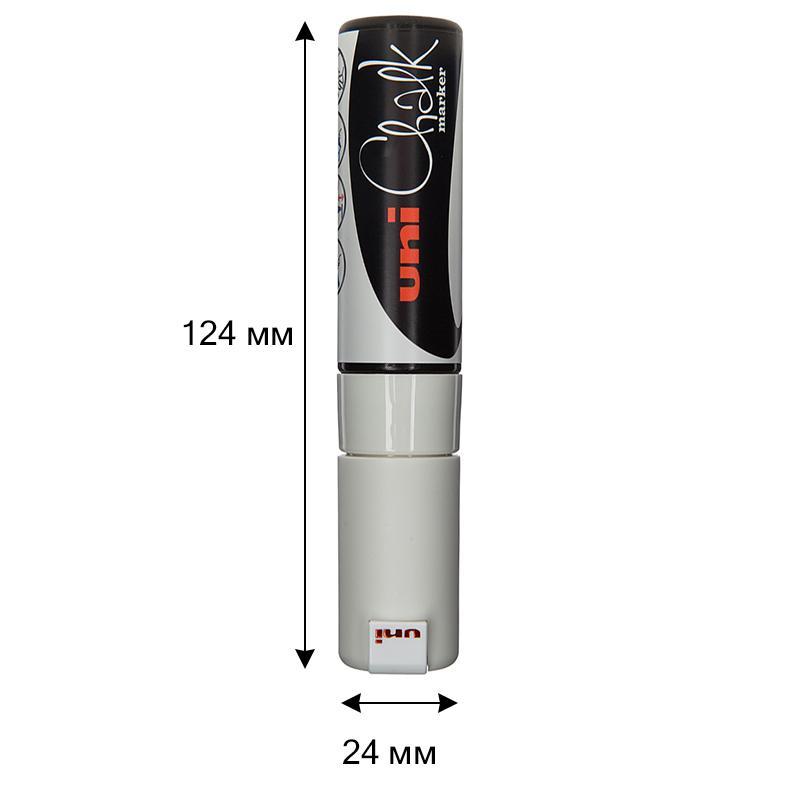 Маркер меловой UNI PWE-8K, белый, до 8.0 мм.